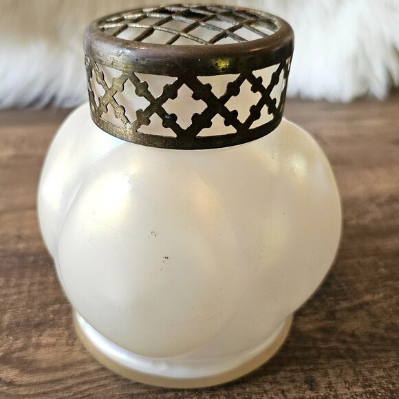 Antique Loetz Art Glass Pearlescent & Gold Core Bronze Frog Vase, early 1900s - Picture 1 of 10